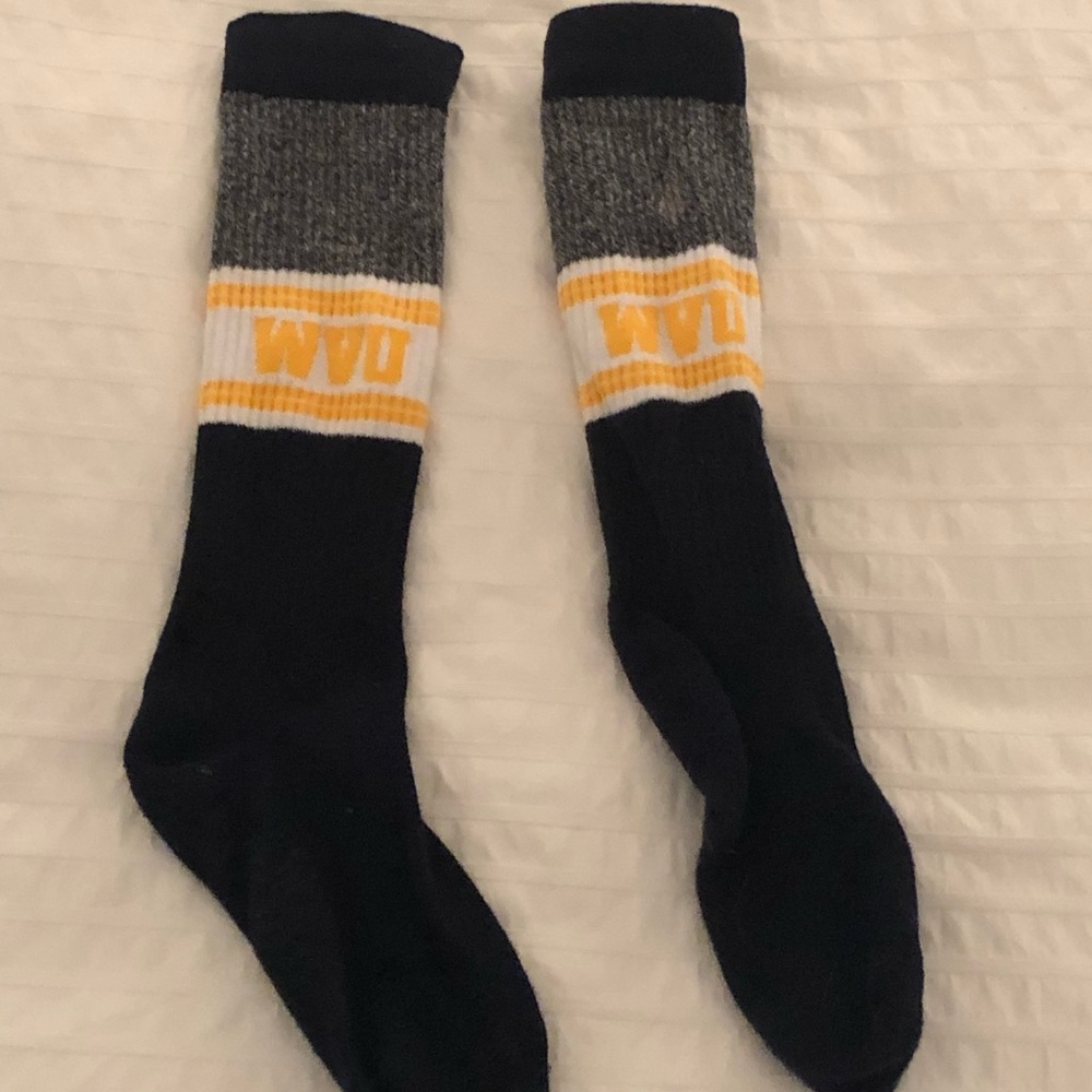 Victoria’s Secret PINK WVU knee high socks